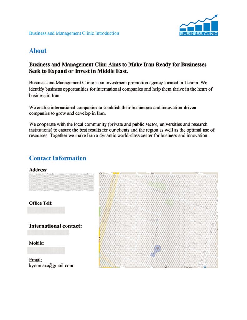 Business Clinic catalouge